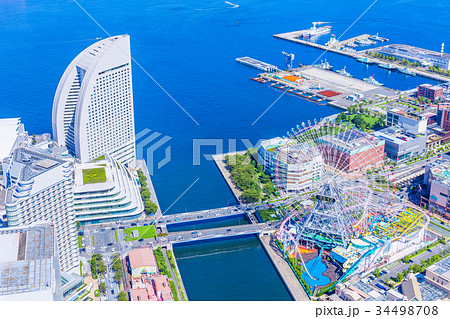 神奈川　横浜みなとみらいの風景 34498708