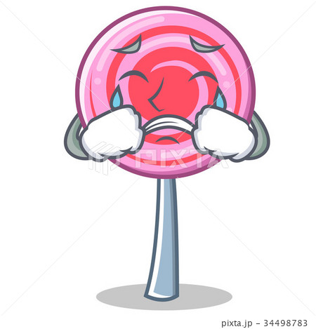Crying cute lollipop character cartoon 34498783