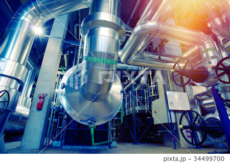 Industrial zone, Steel pipelines, valves and pumps 34499700