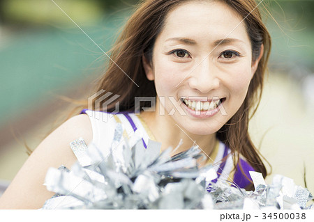 チアリーダー　笑顔 34500038