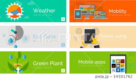 Flat modern banners 34501762