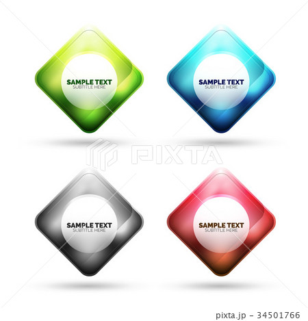 Metallic matte square banner design, glass with 34501766