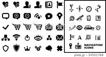 Black icon set 34501768