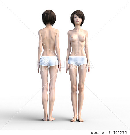 女性 解剖 筋肉 3DCG イラスト素材 女性 解剖 筋肉 3DCG イラスト素材 34502236