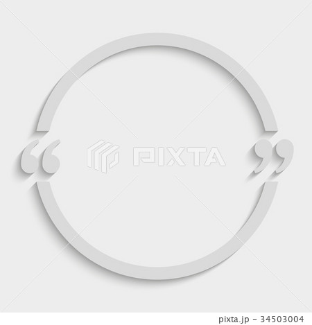 Vector Quote Circle Blank Template. Bracket. 34503004