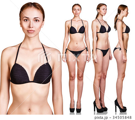 Set of woman's perfect body from all angles. Set of woman's perfect body from all angles. 34505848