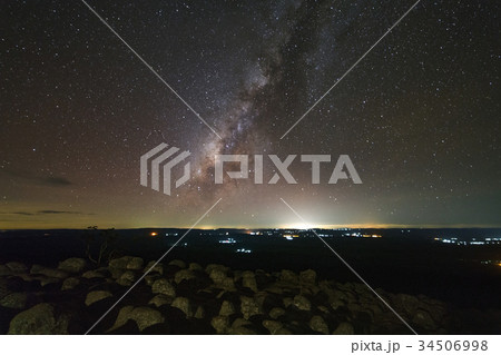 Milky way with knob stone ground at Lan Hin Pum Milky way with knob stone ground at Lan Hin Pum 34506998