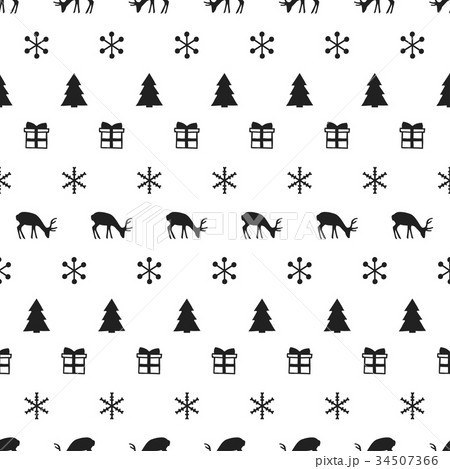 Merry Christmas New Year seamless pattern with 34507366