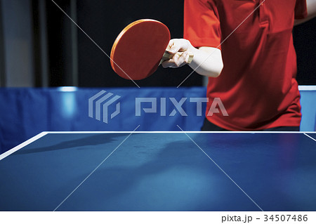 卓球選手　手元 34507486