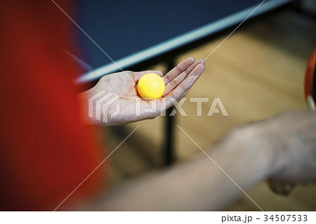 卓球選手　手元 34507533
