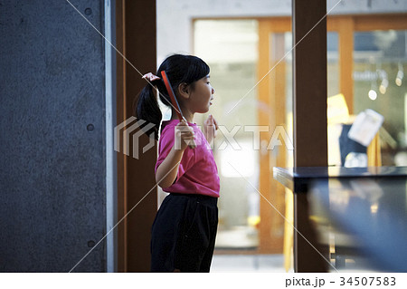 卓球をする女の子 34507583