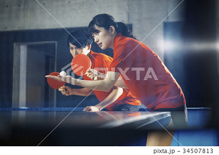 卓球　ダブルス 34507813