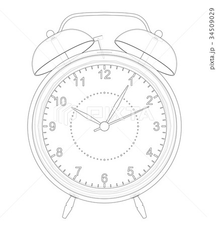 Alarm clock sketch. Vector Alarm clock sketch. Vector 34509029
