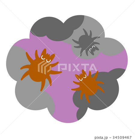 ダニとホコリのイラスト素材