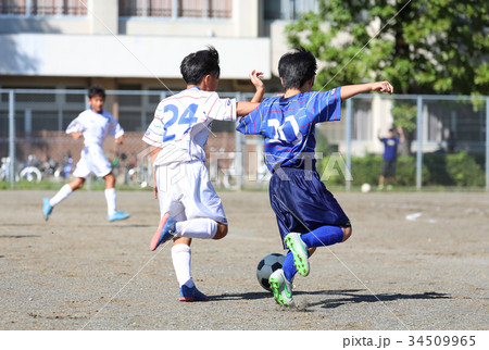 少年サッカーの写真素材
