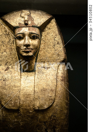 Egyptian Pharaohs sarcophagus at Louvre museum 34510802