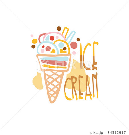 Ice cream logo template, element for restaurant Ice cream logo template, element for restaurant 34512917