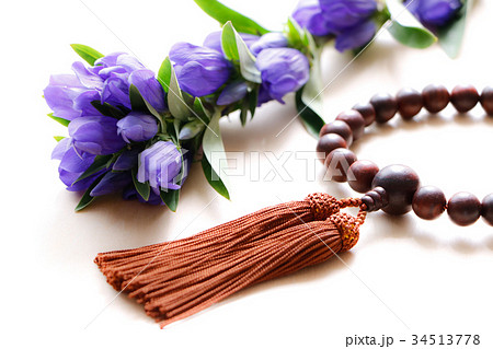 数珠と切り花 数珠と切り花 34513778