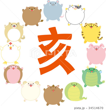 亥年（十二支）のイラスト素材 [34514670] - PIXTA