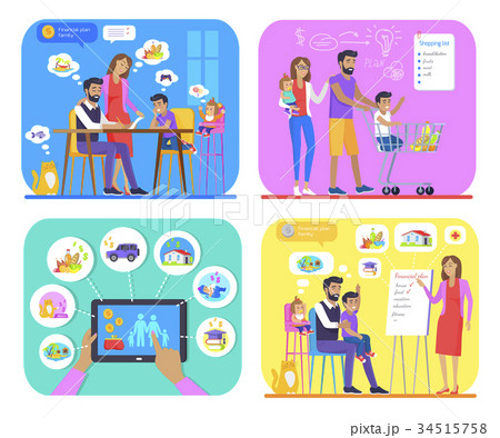 Family Financial Plan Creating and Approving Set 34515758