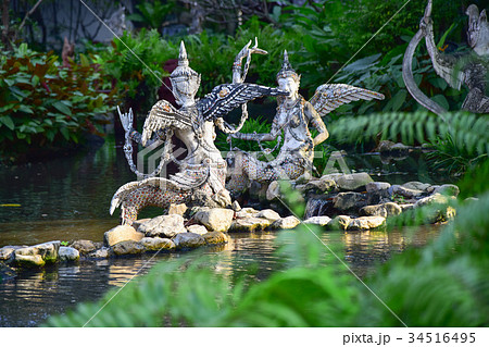 Kinnaree statue, Thai art 34516495