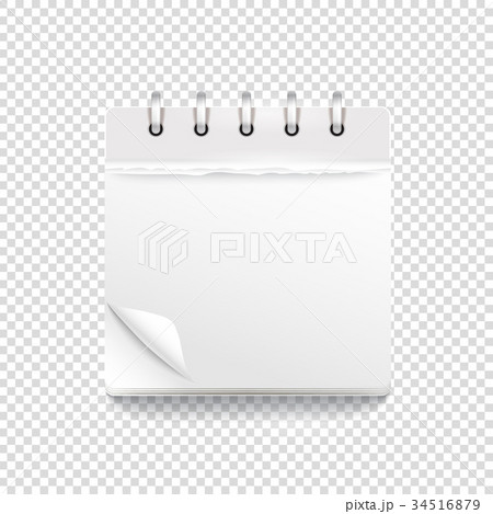 Paper calendar template on transparent 34516879