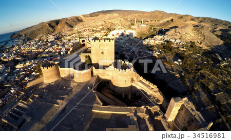 Defense Walls of Ancient fortress Alcazaba Defense Walls of Ancient fortress Alcazaba 34516981