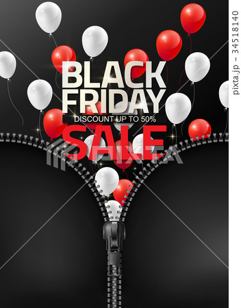 Black Friday sale red white balloons opened zipper Black Friday sale red white balloons opened zipper 34518140