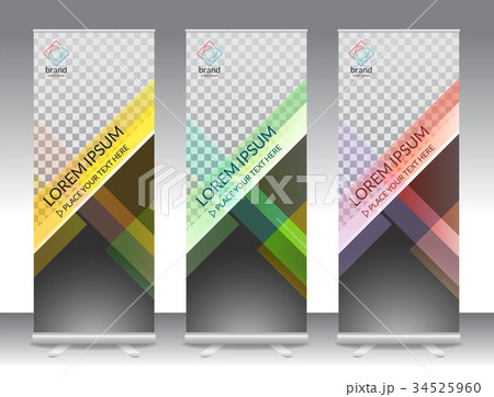 Display banner stand roll up design template 34525960
