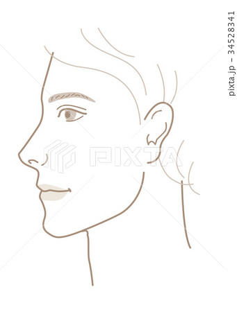 男性 顔 横顔 イラストのイラスト素材