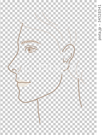 男性 顔 横顔 イラストのイラスト素材