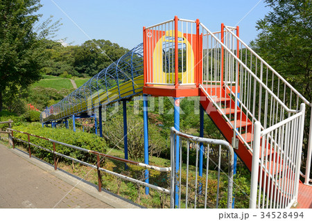 金沢自然公園のローラーすべり台の写真素材