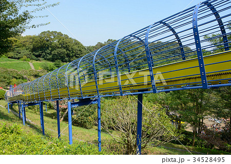 金沢自然公園のローラーすべり台の写真素材
