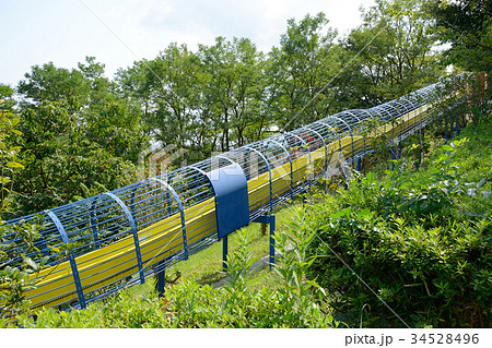 金沢自然公園のローラーすべり台の写真素材