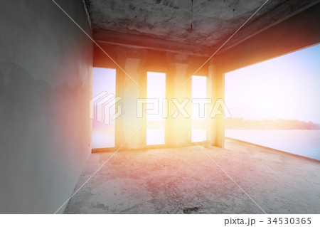 inside unfinished room building under construction 34530365