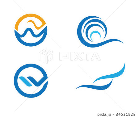 Water wave Logo Template vector Water wave Logo Template vector 34531928