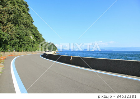 とびしま海道 海岸の道路 広島県 とびしま海道 海岸の道路 広島県 34532381