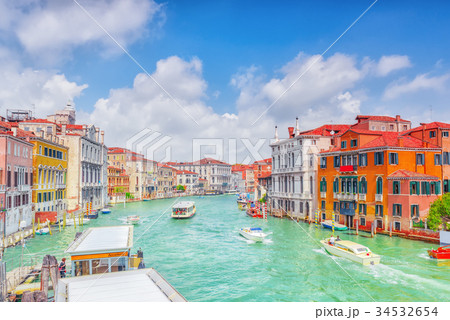 Views of the most beautiful canal of Venice. Views of the most beautiful canal of Venice. 34532654