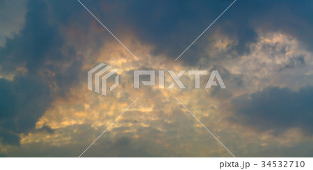 Panorama of dramatic sky 34532710