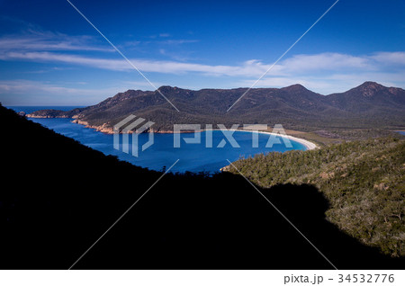 Wineglass Bay Lookout: Beautiful Beach on East Wineglass Bay Lookout: Beautiful Beach on East 34532776