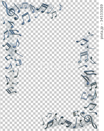 Decorating music notes and staff Decorating music notes and staff 34533089