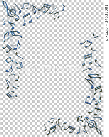 Decorating music notes and staff Decorating music notes and staff 34533091
