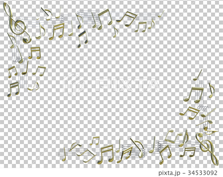 Decorating music notes and staff Decorating music notes and staff 34533092