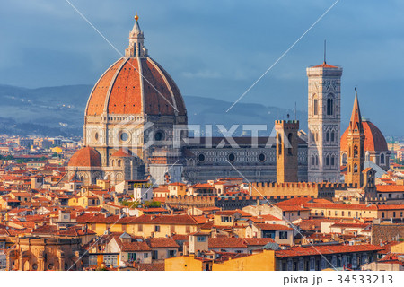 Beautiful landscape view of Florence. Italy. Beautiful landscape view of Florence. Italy. 34533213