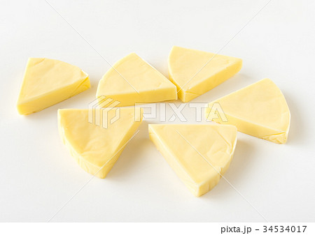 ブロックチーズ　チーズ　6Pチーズ　プロセスチーズ　乳製品　扇形 34534017