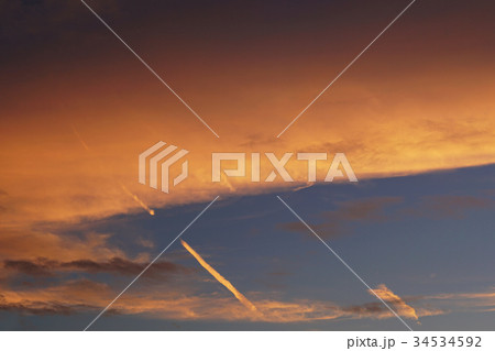 Sunset. blue sky and clouds. Sunset. blue sky and clouds. 34534592