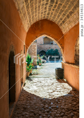Passageway in the Arkadi Monastery, Arkadi, Crete Passageway in the Arkadi Monastery, Arkadi, Crete 34534613