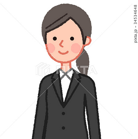 黒スーツ　女性　斜め 34534648