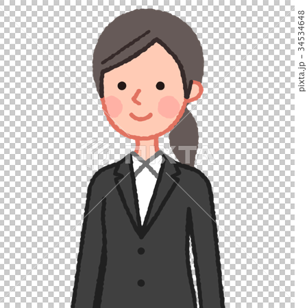 黒スーツ　女性　斜め 34534648