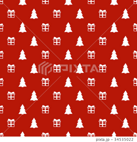 Christmas New Year seamless pattern with gift Christmas New Year seamless pattern with gift 34535022